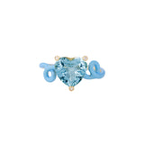 PENNY RING IN BABY BLUE WITH AQUAMARINE
