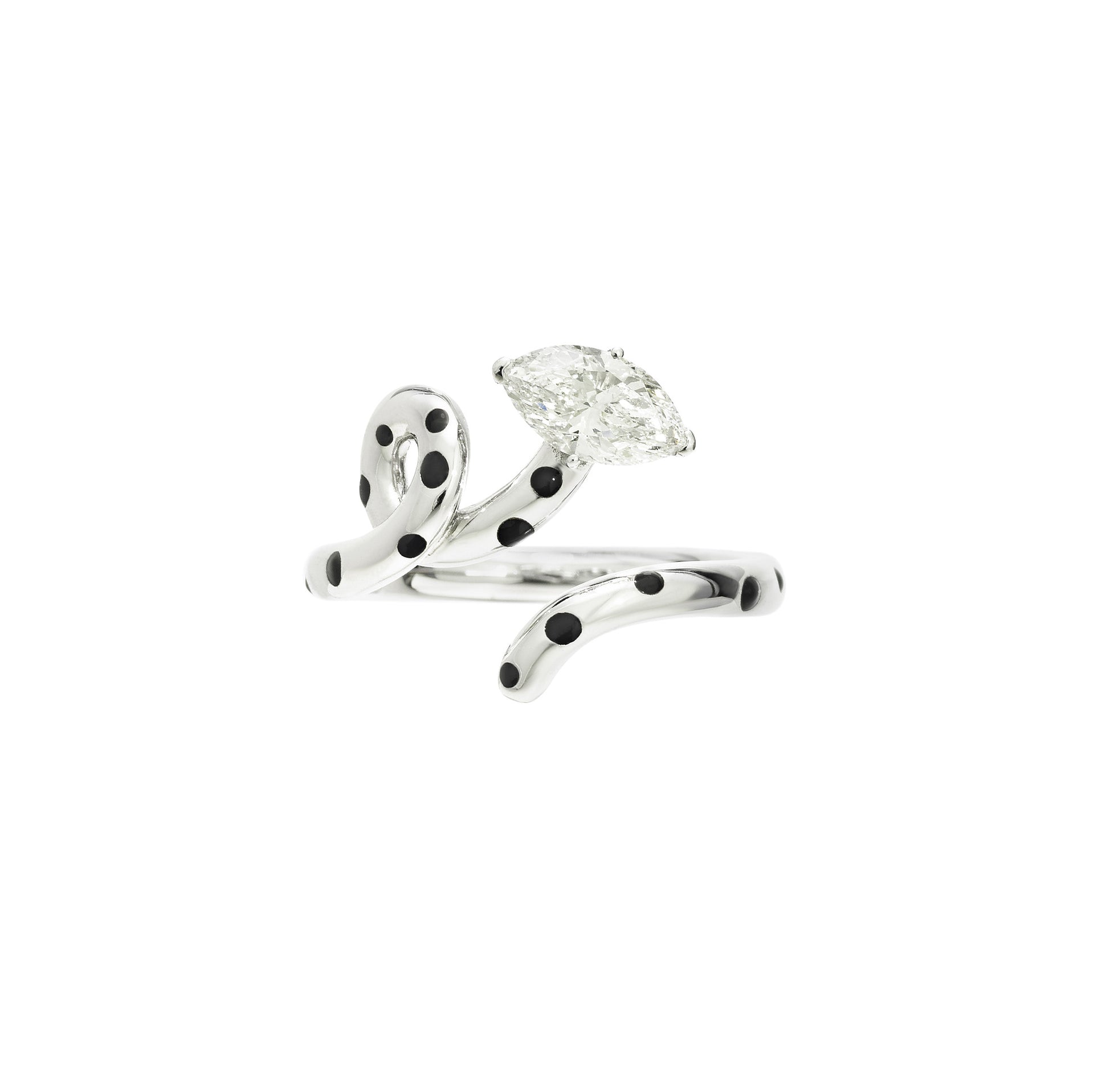 BABY VINE POLKA DOT RING