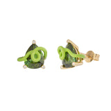 RAVEN EARRINGS IN LIME GREEN WITH TOURMALINE