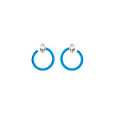 SMALL TENDRIL CIRCLE EARRINGS ~ IN TURQUOISE