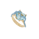 USAGI RING IN BABY BLUE WITH AQUAMARINE